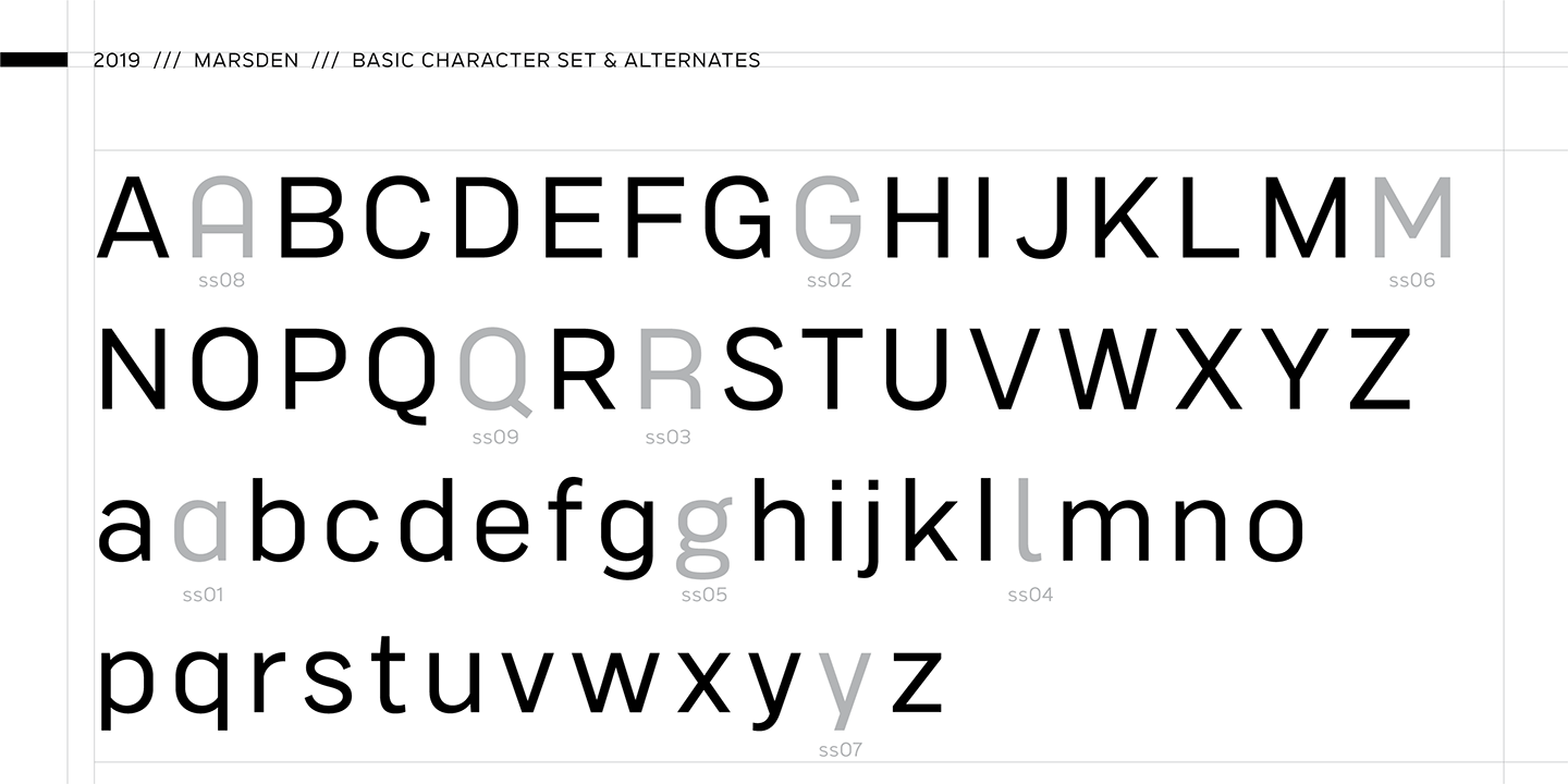 Marsden Compact Hairline Font preview